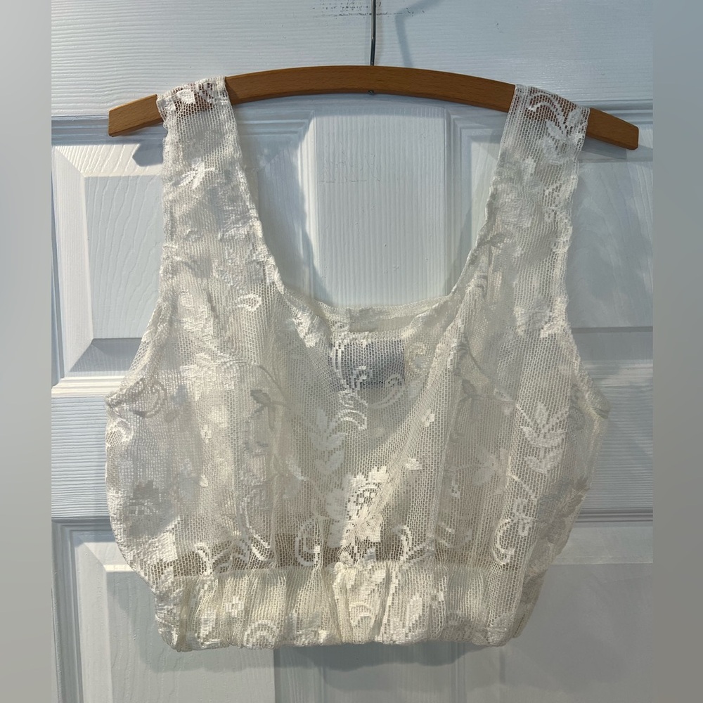 Urban Renewal Cream Color Lace Top Size M/L